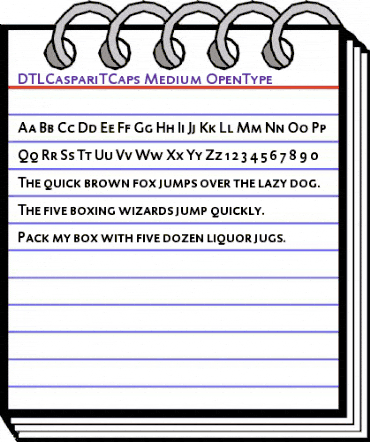 DTLCaspariTCaps Medium animated font preview