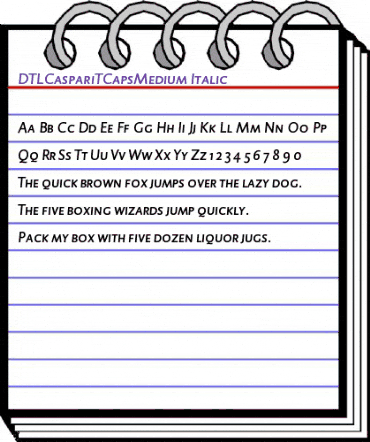 DTLCaspariTCapsMedium Regular animated font preview