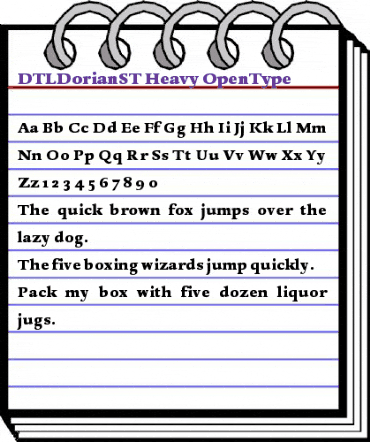 DTLDorianST Heavy animated font preview