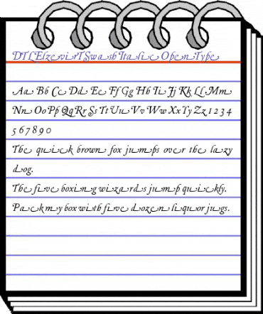 DTLElzevirTSwash Italic animated font preview