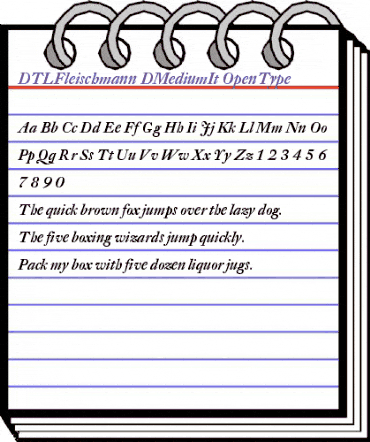 DTL Fleischmann D Medium Italic animated font preview DTL Fleischmann D Medium Italic animated font preview