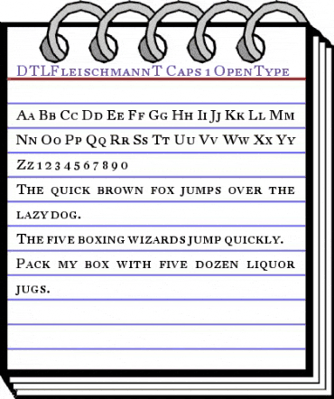 DTL Fleischmann T Caps Regular animated font preview