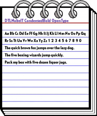 DTLNobelT CondensedBold animated font preview