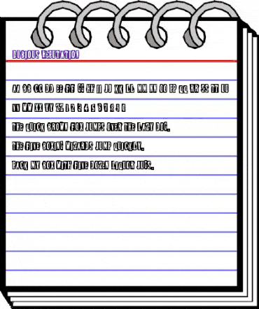 Dubious Reputation Regular animated font preview