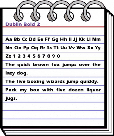 Dublin-Bold 2 Regular animated font preview