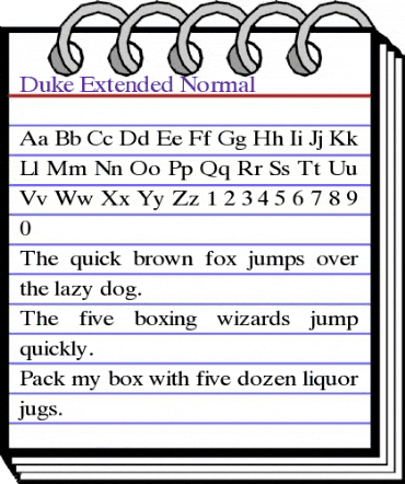 Duke Extended Normal animated font preview