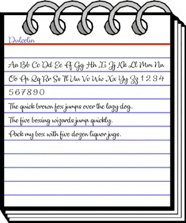 Dulcelin Regular animated font preview