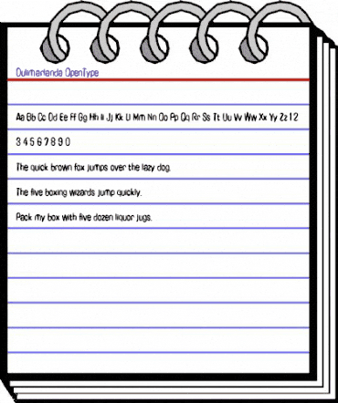 Dulimarlanda Regular animated font preview