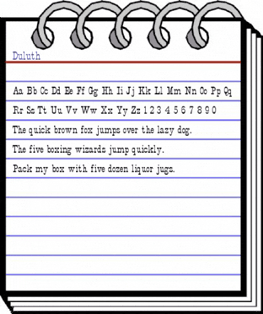 Duluth Regular animated font preview