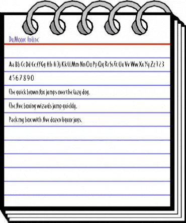DuMoore Inline Regular animated font preview