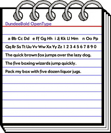 DundeeBold Regular animated font preview