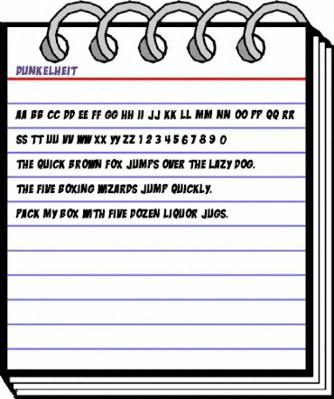 Dunkelheit Regular animated font preview
