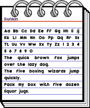 Dunkin Regular animated font preview