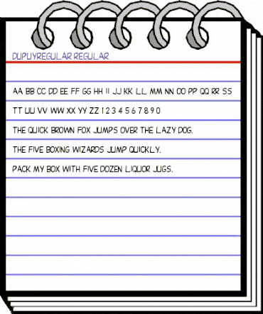 DupuyREGular Regular animated font preview DupuyREGular Regular animated font preview