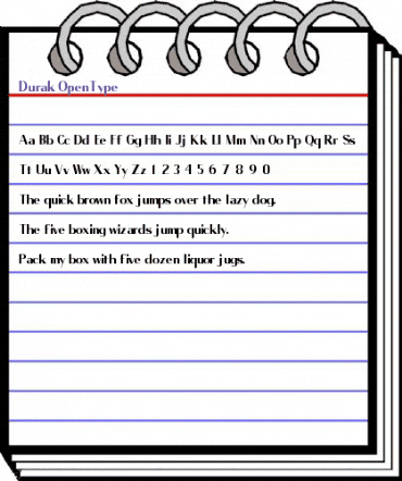 Durak Regular animated font preview