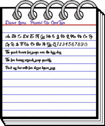 Durian Lovers - Personal Use Regular animated font preview