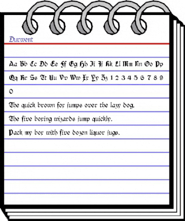 Durwent Regular animated font preview