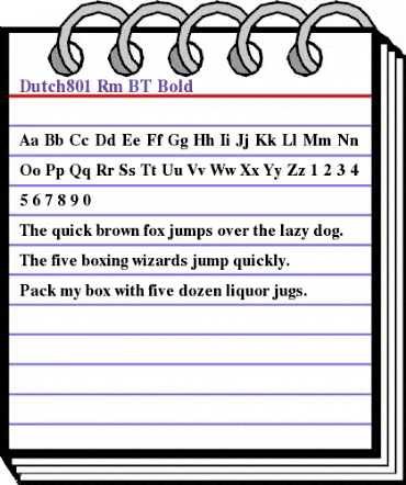 Dutch801 Rm BT Bold animated font preview