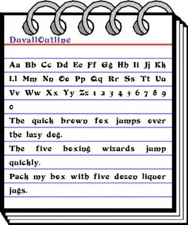 DuvallOutline Normal animated font preview DuvallOutline Normal animated font preview
