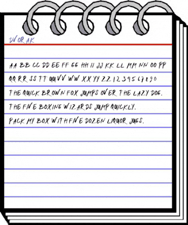 DVORAK Regular animated font preview