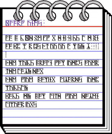 Dwarf Runes-1 Regular animated font preview