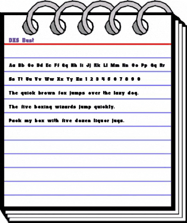 DXS Bust Regular animated font preview