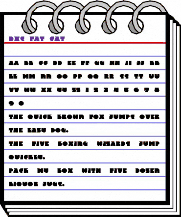 DXS Fat Cat Regular animated font preview