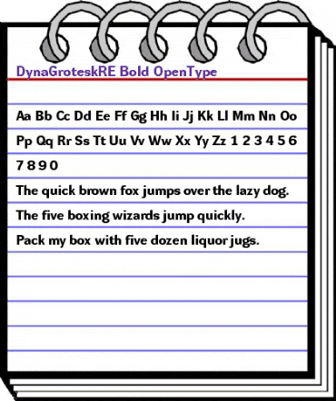 DynaGrotesk RE Bold animated font preview