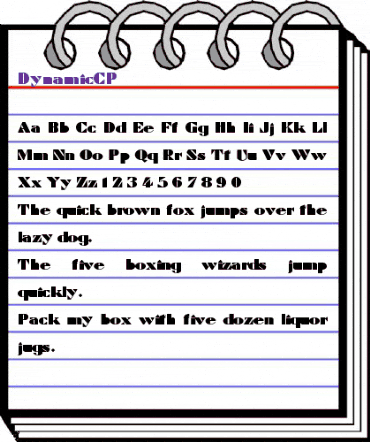 DynamicCP Medium animated font preview