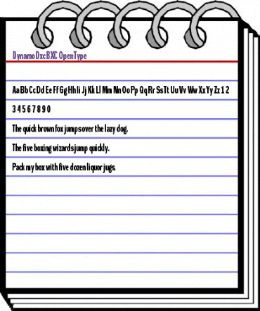 Dynamo DXC Regular animated font preview
