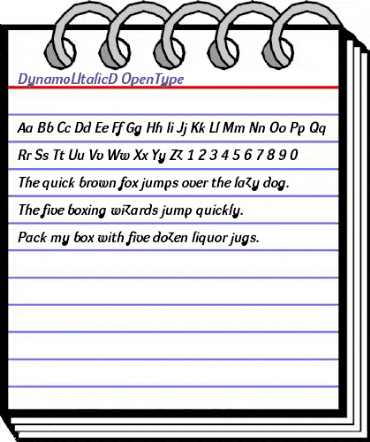 Dynamo L Regular animated font preview