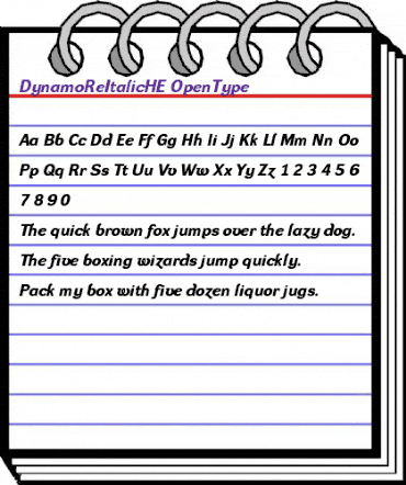 Dynamo RE Regular animated font preview