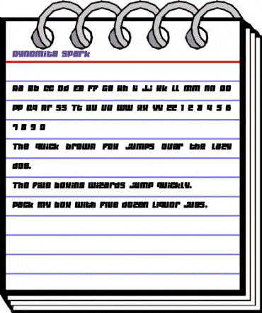 Dynomite Spark animated font preview