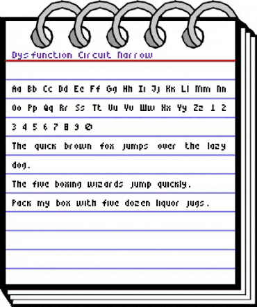 Dysfunction Circuit Regular animated font preview