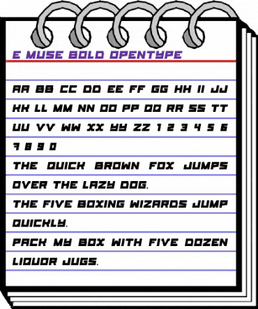 E-Muse Bold animated font preview