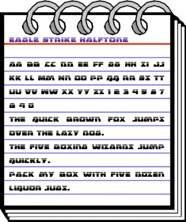 Eagle Strike Halftone Regular animated font preview Eagle Strike Halftone Regular animated font preview