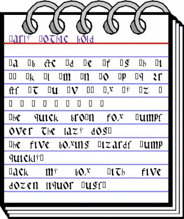 Early Gothic bold animated font preview Early Gothic bold animated font preview