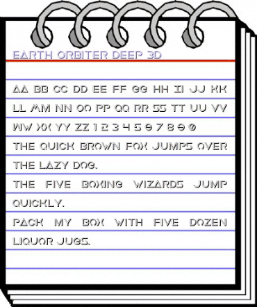 Earth Orbiter Deep 3D Regular animated font preview Earth Orbiter Deep 3D Regular animated font preview