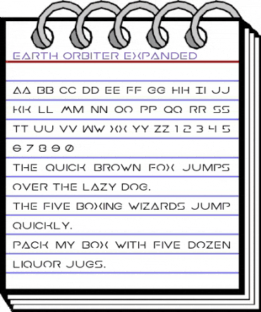 Earth Orbiter Expanded Expanded animated font preview Earth Orbiter Expanded Expanded animated font preview