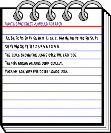 Earth's Mightiest Jumbled Rotated Regular animated font preview Earth's Mightiest Jumbled Rotated Regular animated font preview