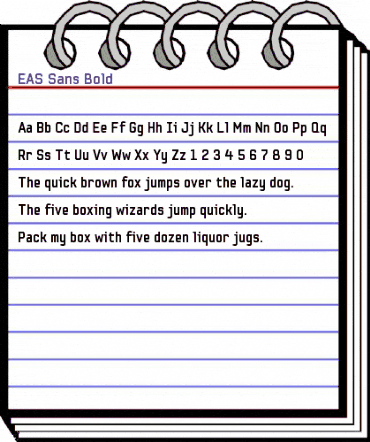EAS Sans Bold animated font preview