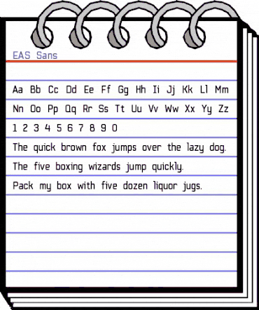 EAS Sans Regular animated font preview