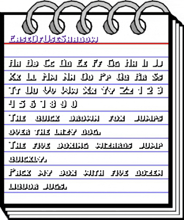EaseOfUseShadow Medium animated font preview