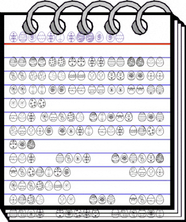 Easter eggs ST Regular animated font preview