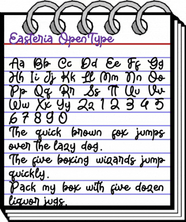 Easteria Regular animated font preview Easteria Regular animated font preview