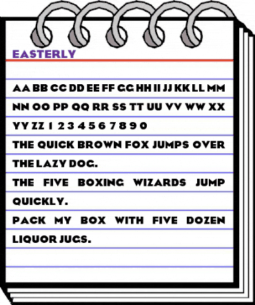 Easterly Regular animated font preview