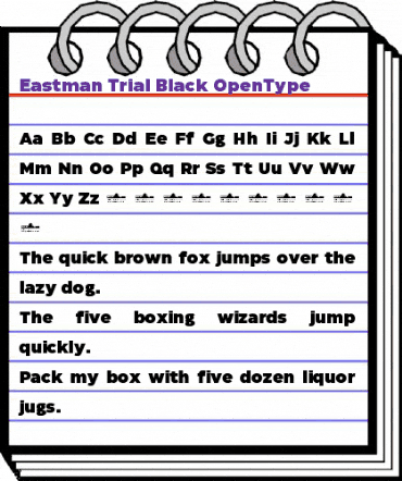 Eastman Trial Black animated font preview