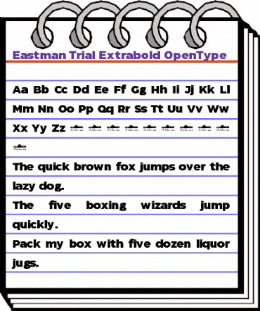 Eastman Trial Extrabold animated font preview