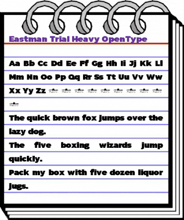 Eastman Trial Heavy animated font preview