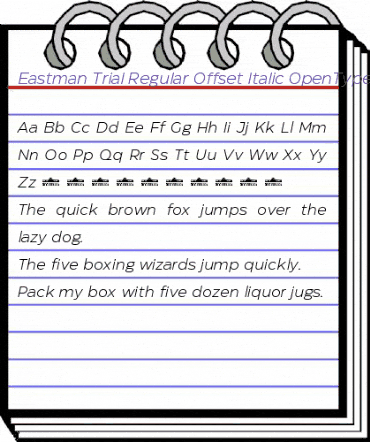 Eastman Trial Regular Offset Italic animated font preview Eastman Trial Regular Offset Italic animated font preview